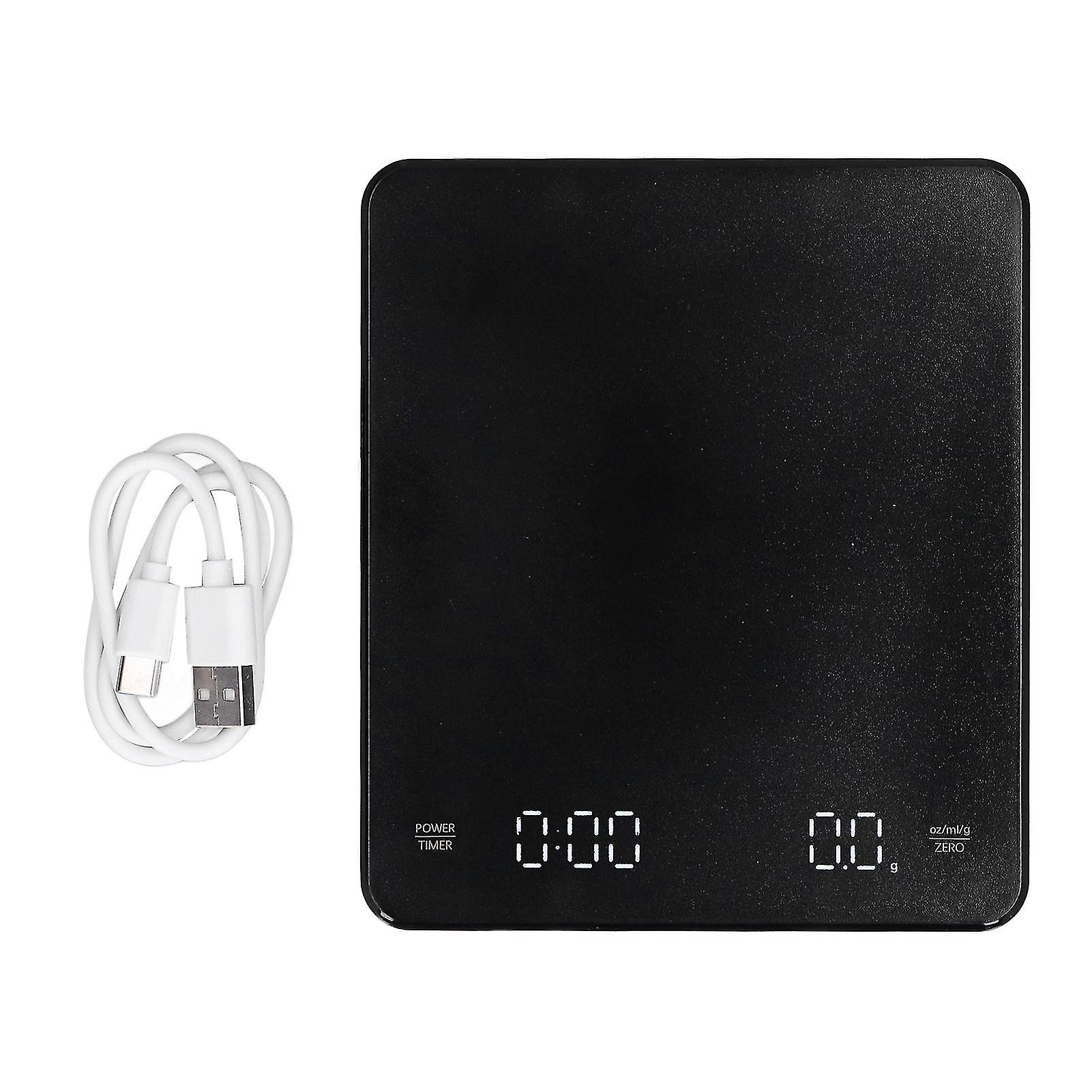 Precision USB-Rechargeable Coffee Scale with LCD and Unit Conversion