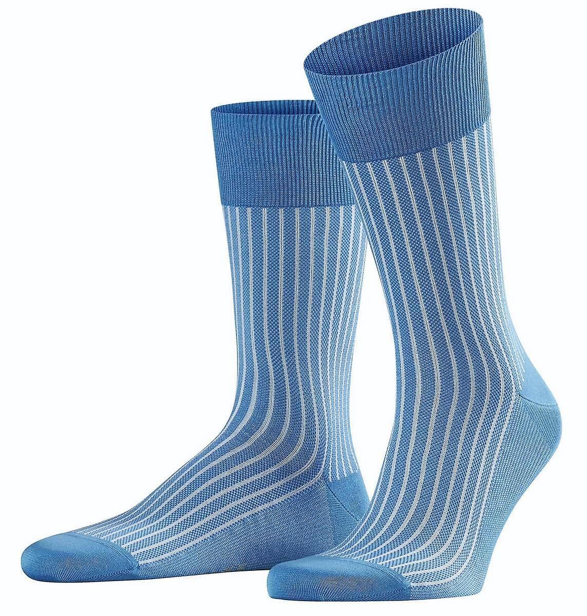 Falke Oxford Stripe Socks - Linen Blue