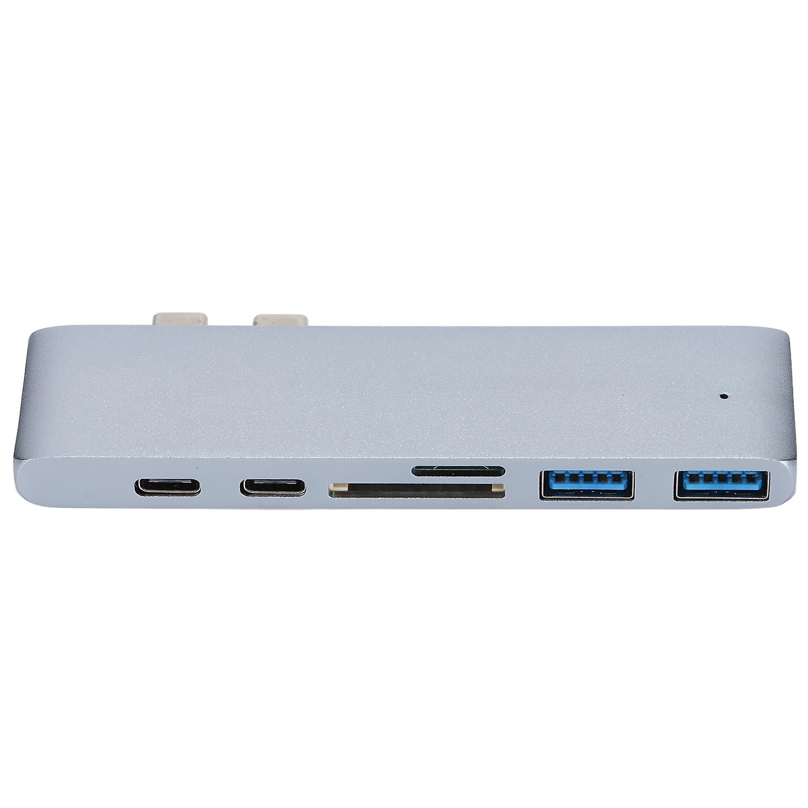 Docking Station 7 in 2 Silver Mini USB 3.1 Multiport Docking Station Hub for Macbook