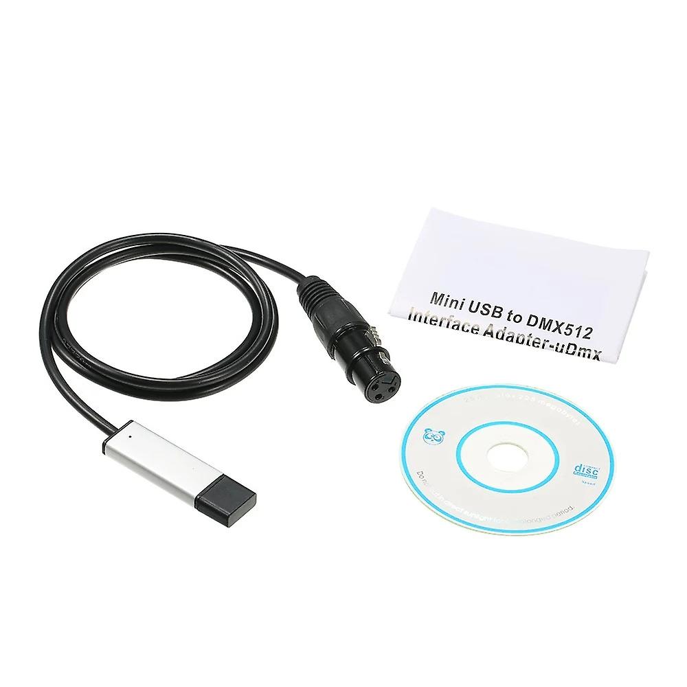 USB to DMX512 Interface Adapters DMX512 Computer PC Stage Lights Controller Dimmer Cable Support Win