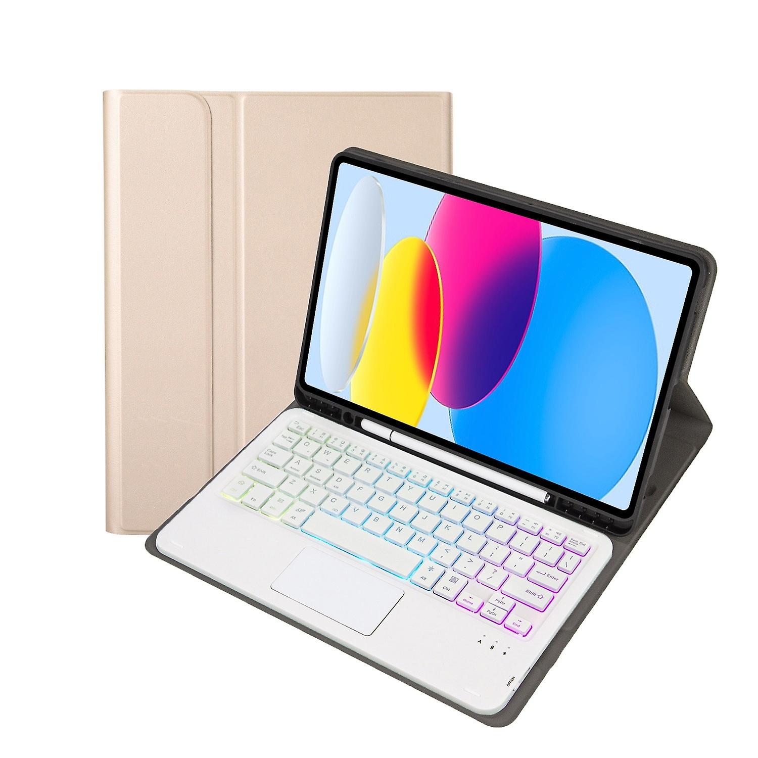 Backlight Bluetooth Touch Keyboard with Pen Slot For iPad 10th Gen 10.9 2022