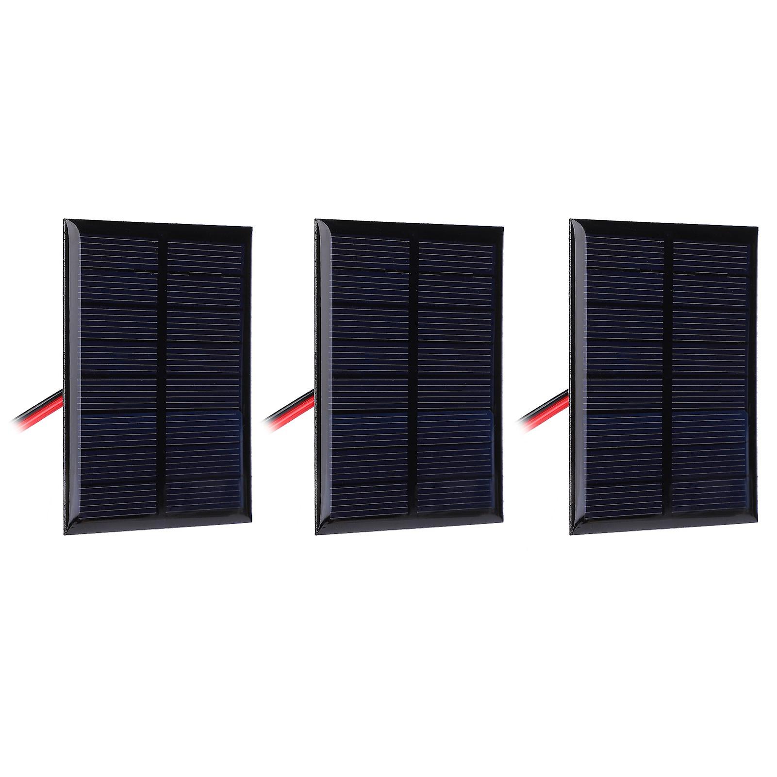 3pcs DC4V 150mA Solar Panel Cell Power Module Polycrystalline Silicon Solar Panel with 30cm Cable