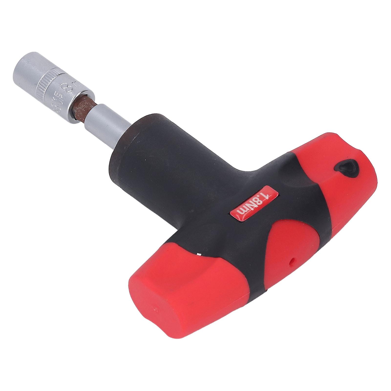 T Handle Wrench Fixed Torsion Chrome Vanadium Steel 1/4in Hex Socket Tool for Repair 1.8Nm 