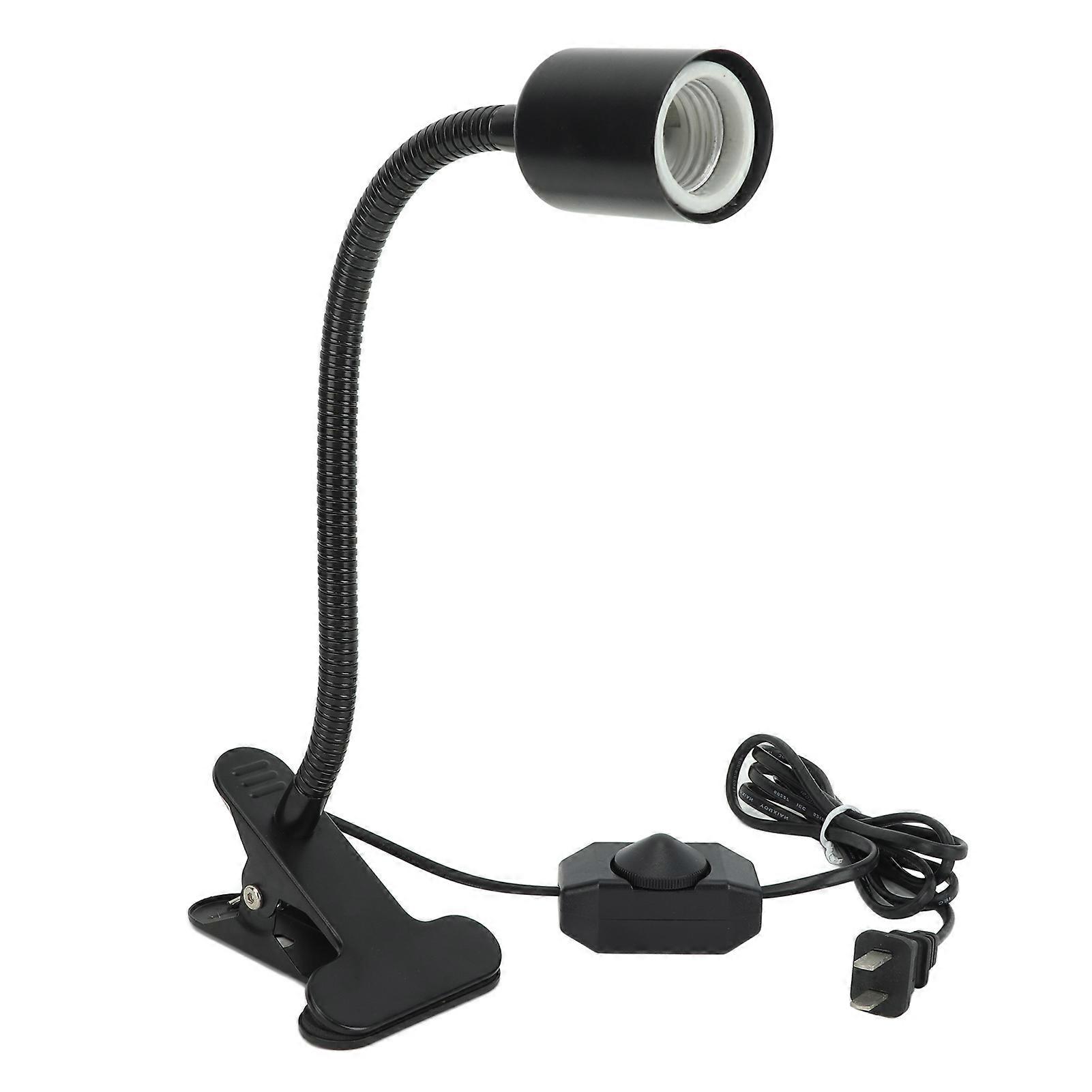 Pet Lamp Holder Black With Clip and Adjustable Switch Pet UVA UVB Heating Bulb Holder For Reptiles Pet