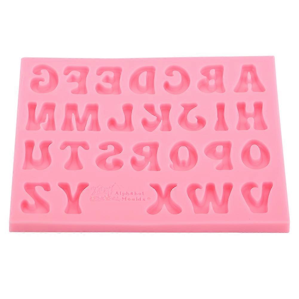 Pink 26 Letter Alphabet Silicone Mold Handmade Casting Tool