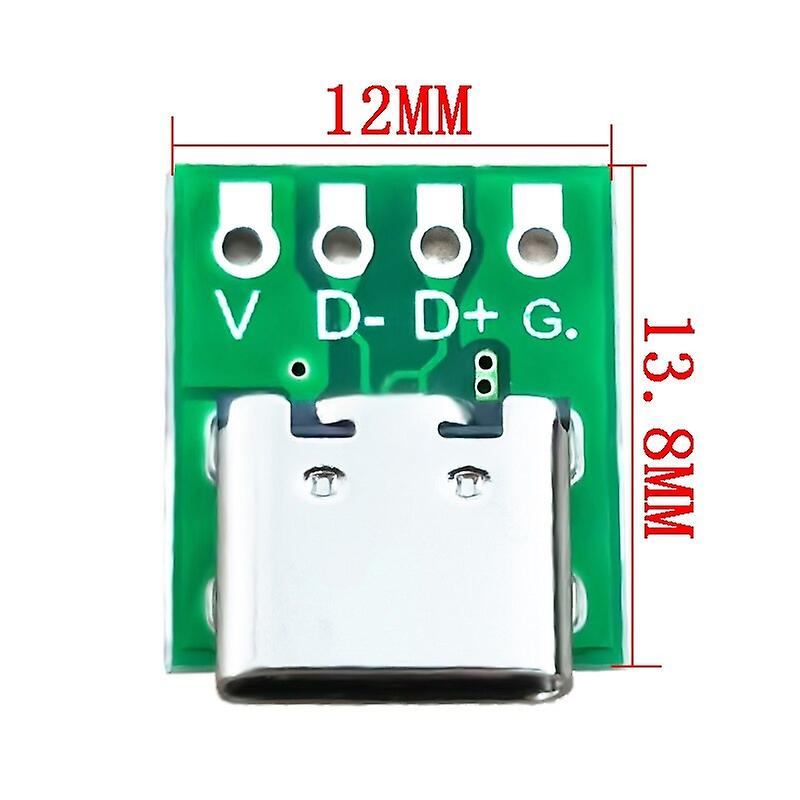 10/5/1Pcs TYPE C USB 3.1 Type C Connector 16 Pin Test PCB Board Plate Adapter Socket For Data Line W