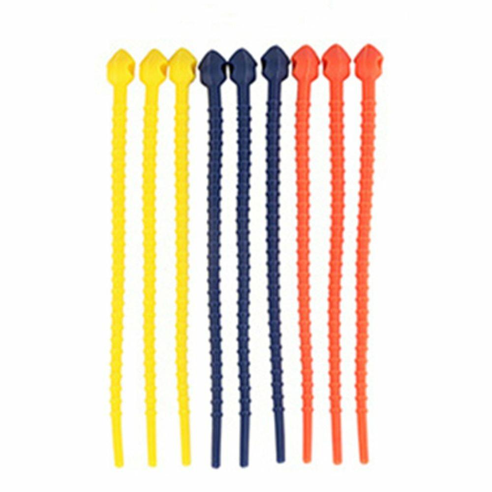 9Pcs Silicone Strap Silicone Cable Tie Earphone Storage Data Cable Tie Cable