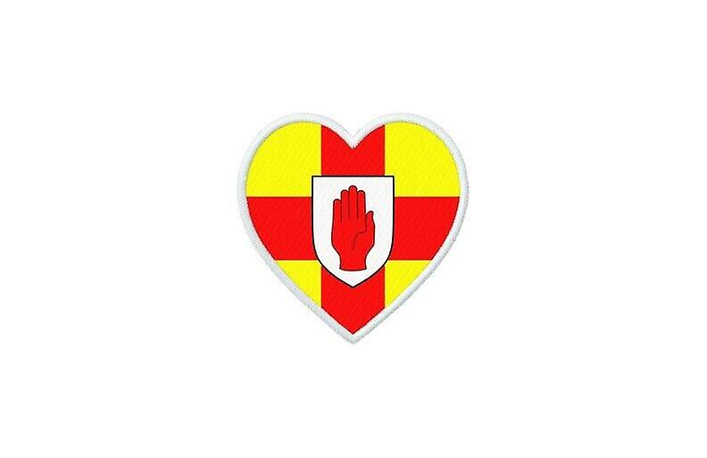 Patch badge ecusson prints thermocollant heart flag ulster Ireland