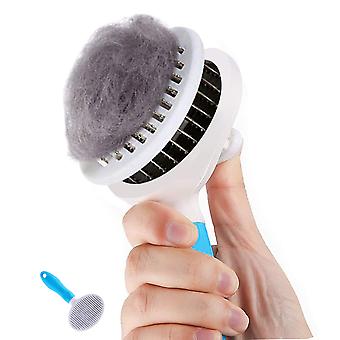 Veeki Cat Brush, Self Cleaning Slicker Brushes for Shedding and Grooming Removes Loose Undercoat, Mats and Tangled Hair Grooming Comb for Cats Dogs Br