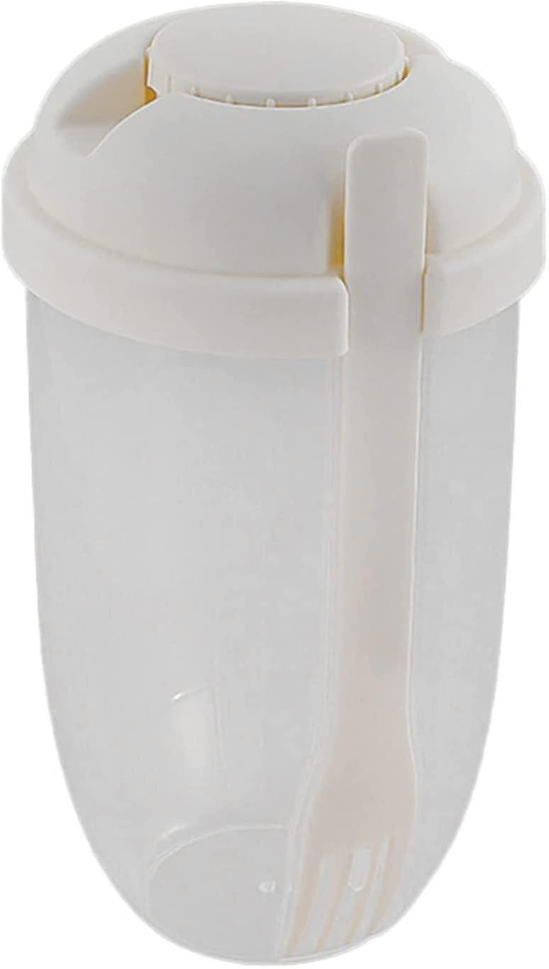 2022サラダミールシェーカーカップ、コンテナ〜ゴー、ポータブルフルーツ&ベジタブルカップコンテナ、フォーク付き