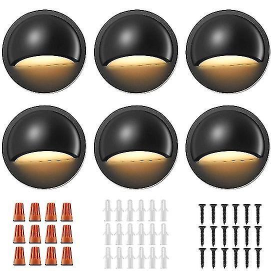 Deck Light, Low Voltage Stair Light With 12-36v Ac/dc Landscape Step Light Night Light 6 Pack