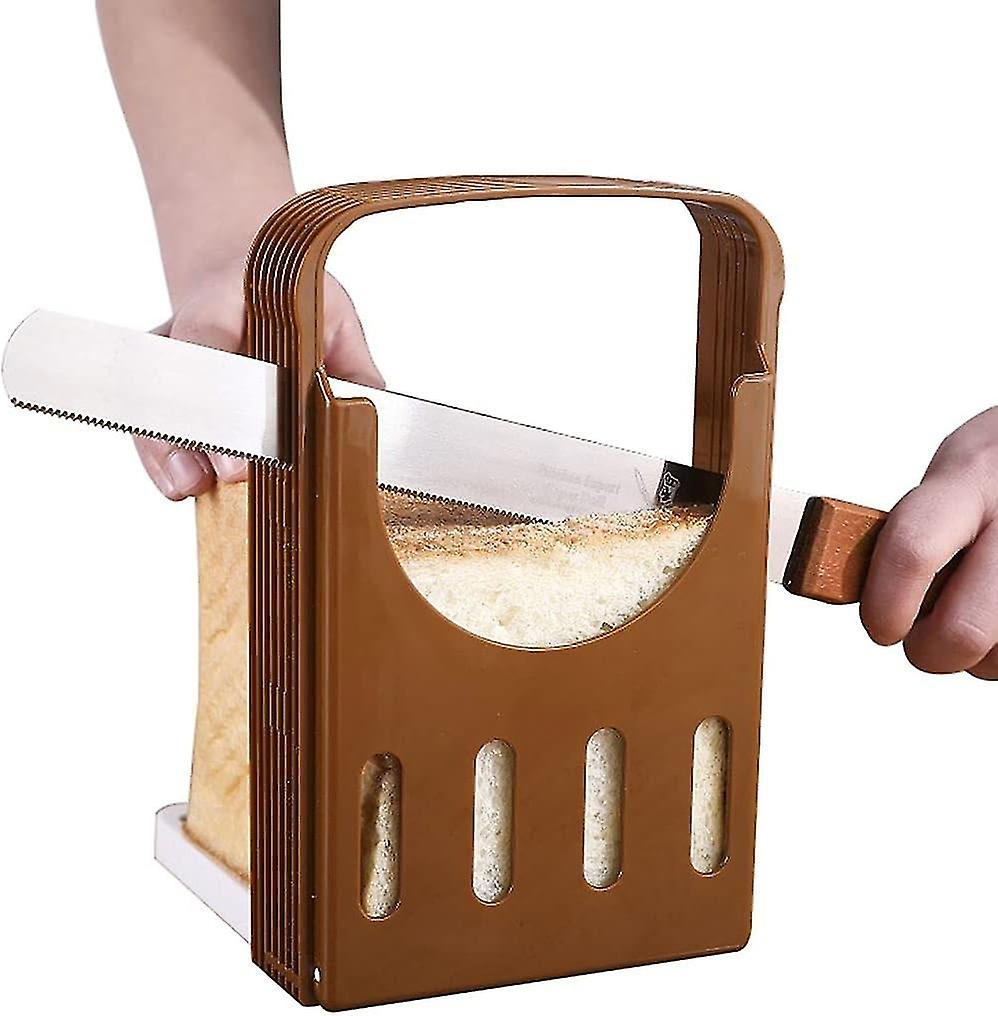 Bread Slicer,Toast Slicer 4-ply Adjustable Bread Cutter Slicing Machine Knife Bread Slicer Bread Sli