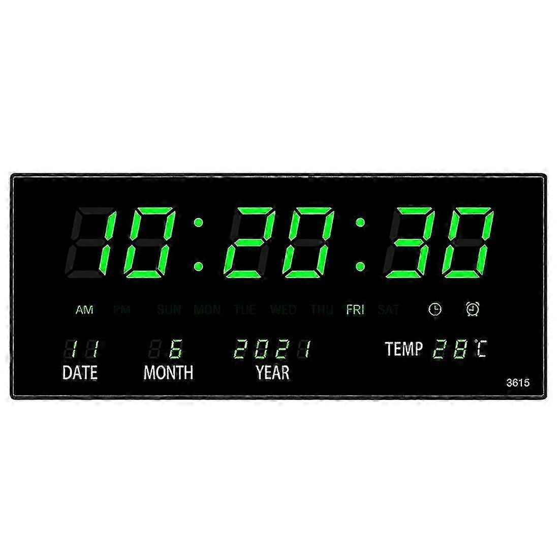 Led Calendar Electronic Clock Digital Wall Clock Alarm Hourly Chiming Temperature Table Clocks Home