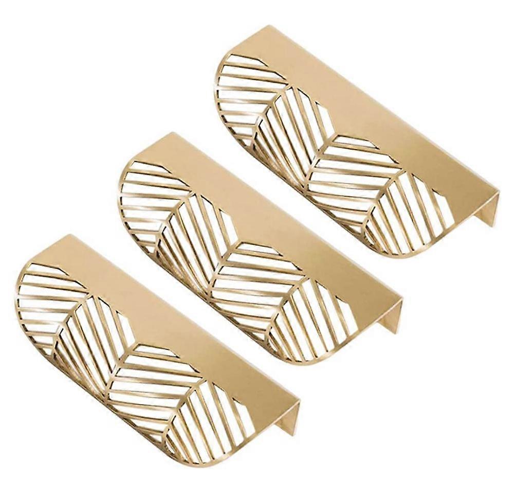 Furniture Handles Gold Foil Shaped Handle Knobs 3 Pieces118mm