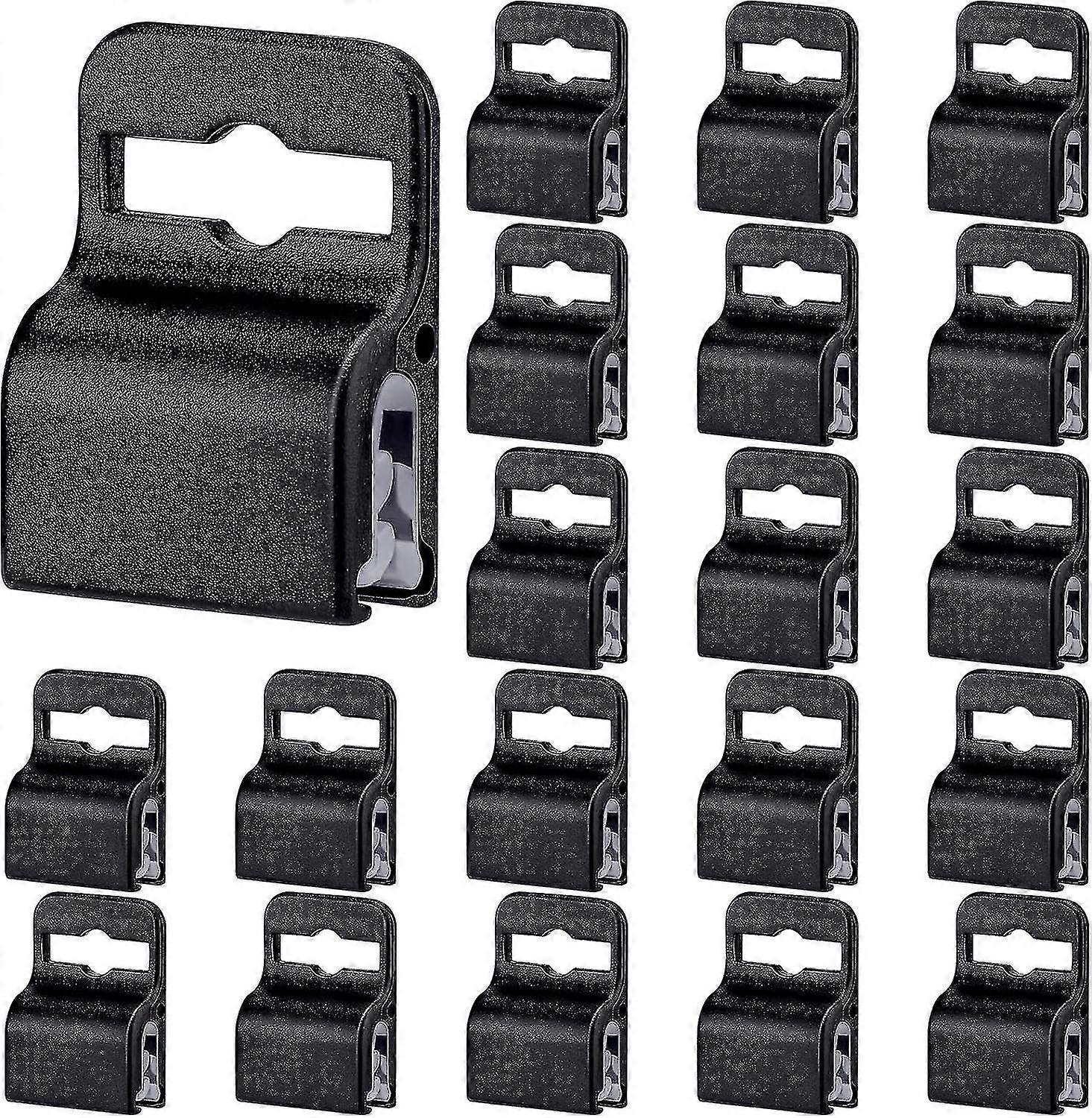 Zwarte Gripper Kaarthouder Klemmen Swipe Plastic ID Secure Badge voor standaard dikte (20 stuks)