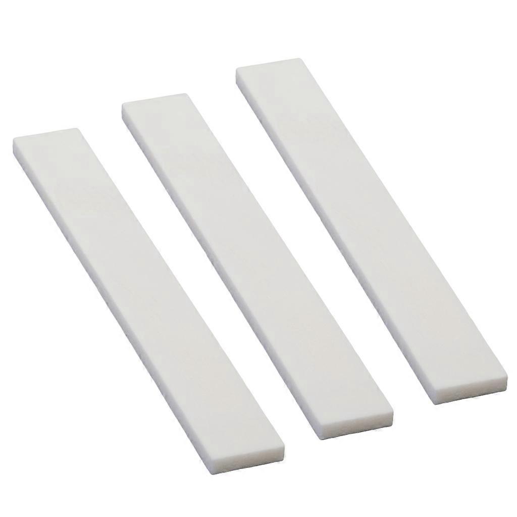 3x Cattle Bone Saddle Blanks 80mm For Handmade Guitar Supply Accessory