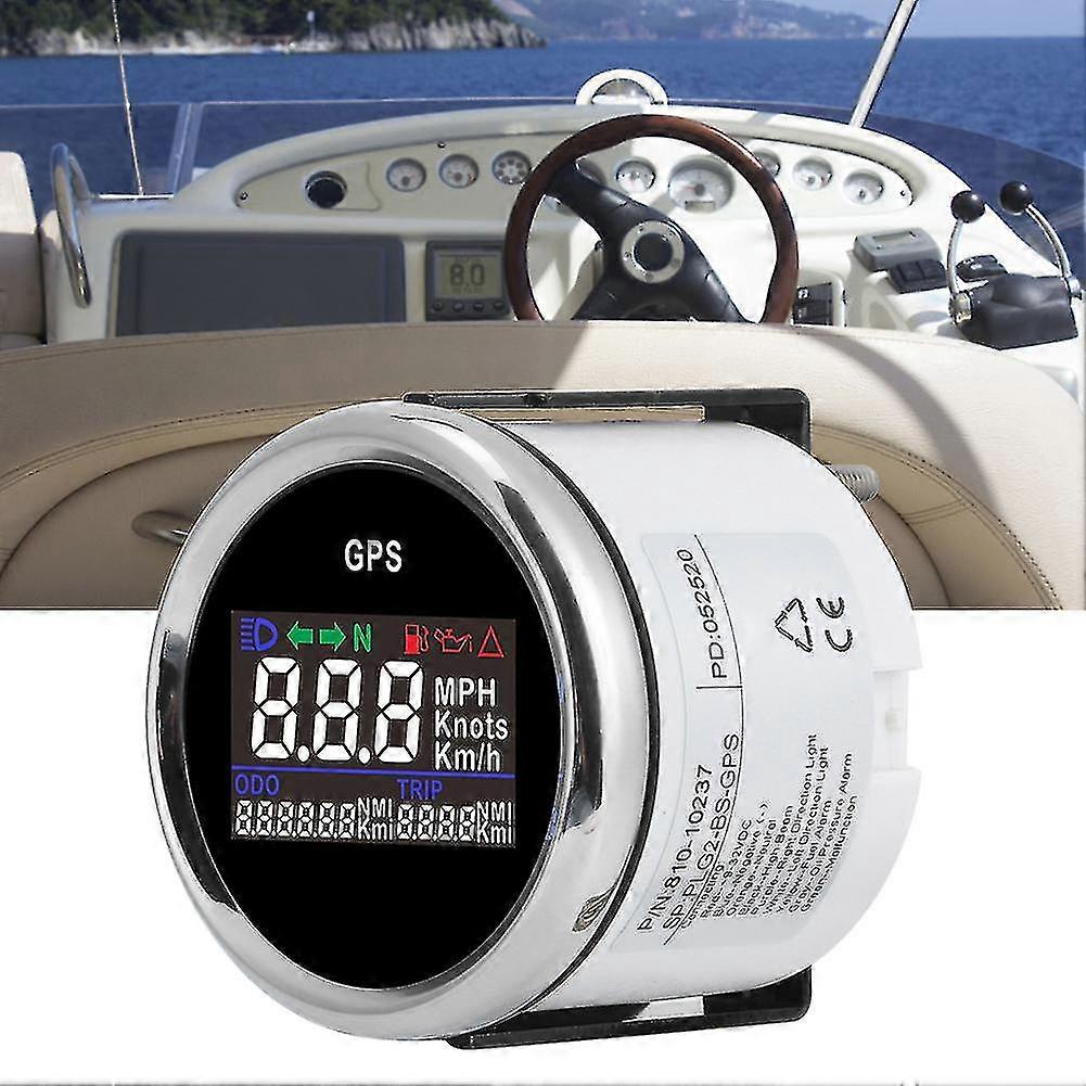 52Mm/2in gps speedometer lcd speed gauge  odometer mileage trip counter for motorcycle boat 12v 24v