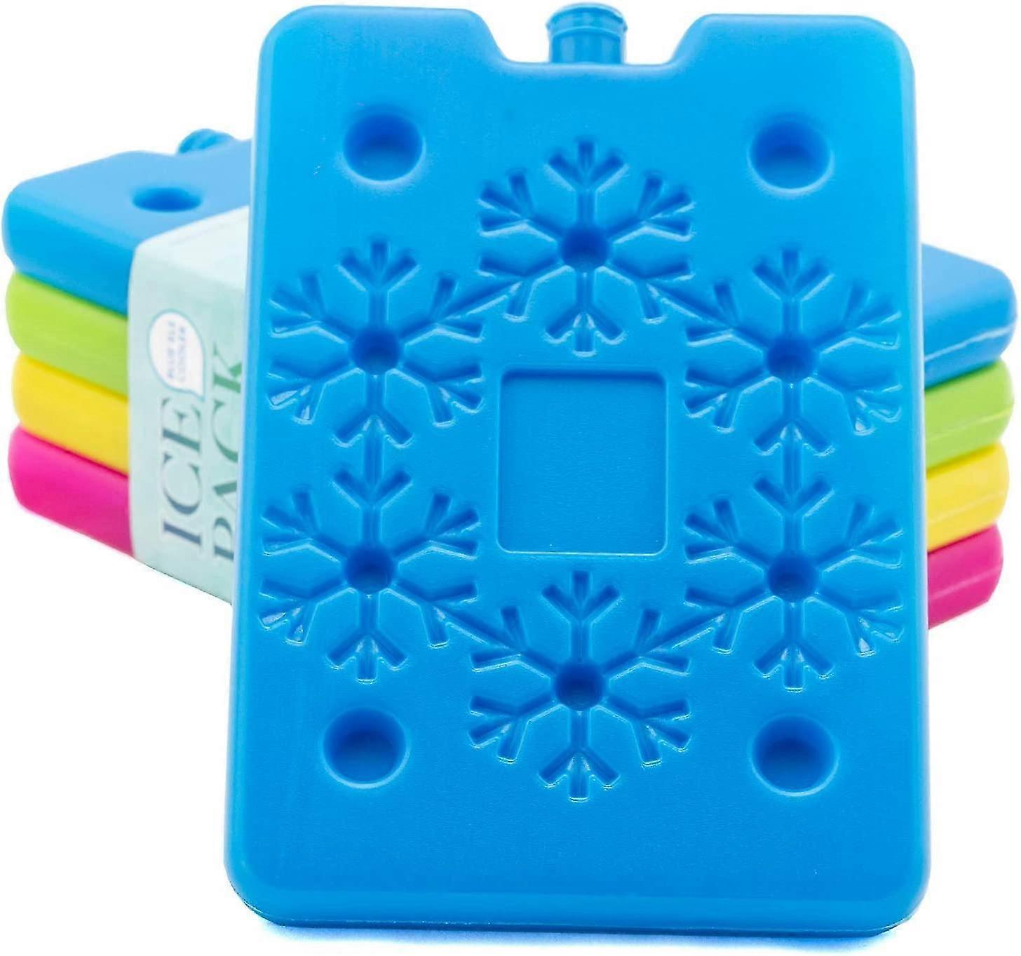 Ice Pack compatível com lancheira e cooler, bpa livre, reutilizável e de longa duração, design fino e leve compatível com crianças, conjunto de 4, fun &