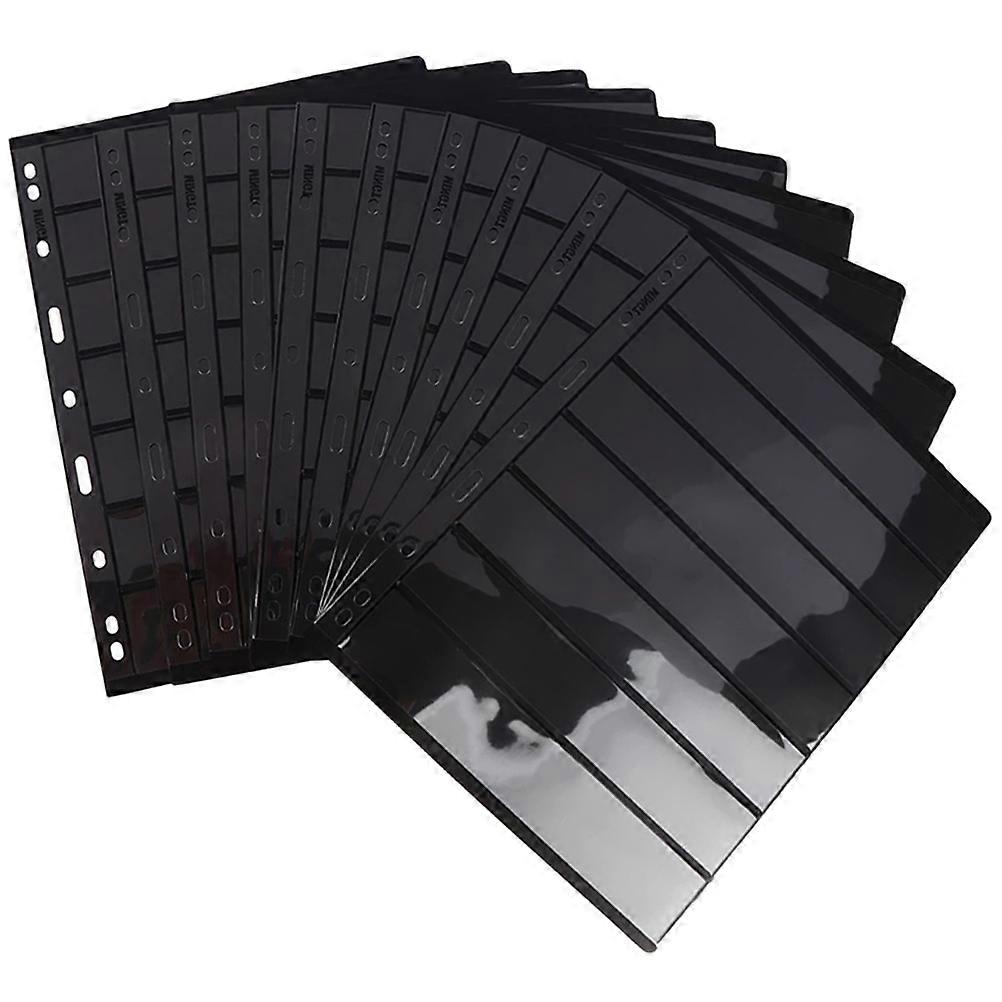 10 Sheets of Loose Leaf Classification Stamp Storage Pouches Storage Holders for Album Stamp