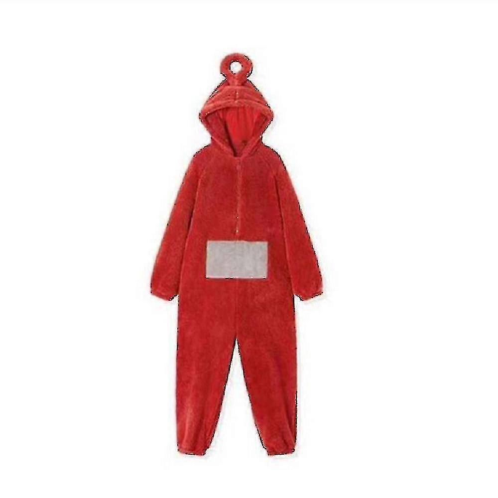 A-home 4 Colors Teletubbies Cosplay For Adult Funny Tinky Winky Anime Dipsy Laa-laa Po Soft Long Sleeves Piece Pajamas Costume