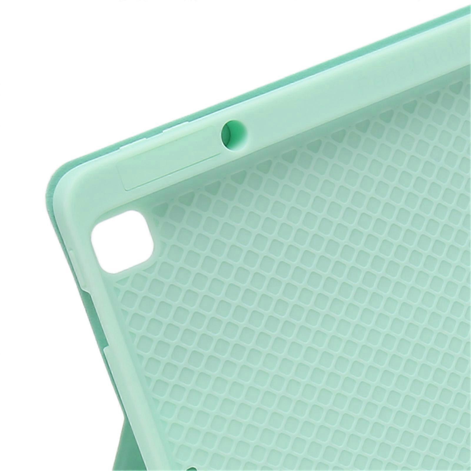 Tablet Keyboard DE Layout BT Connection 180mAh Battery Protective Case Wireless Keyboard for IOS Tablet Air 3 Pro 10.5in Green