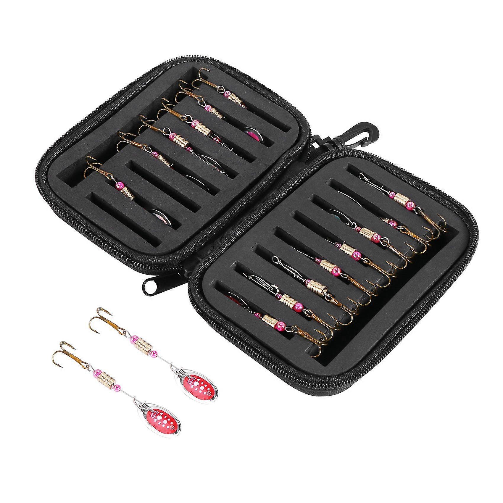 16Pcs Fishing Lures Spinners Baits Spoon Set with Tackle Bag Trout Bass Salmon Pike Walleye Fishing