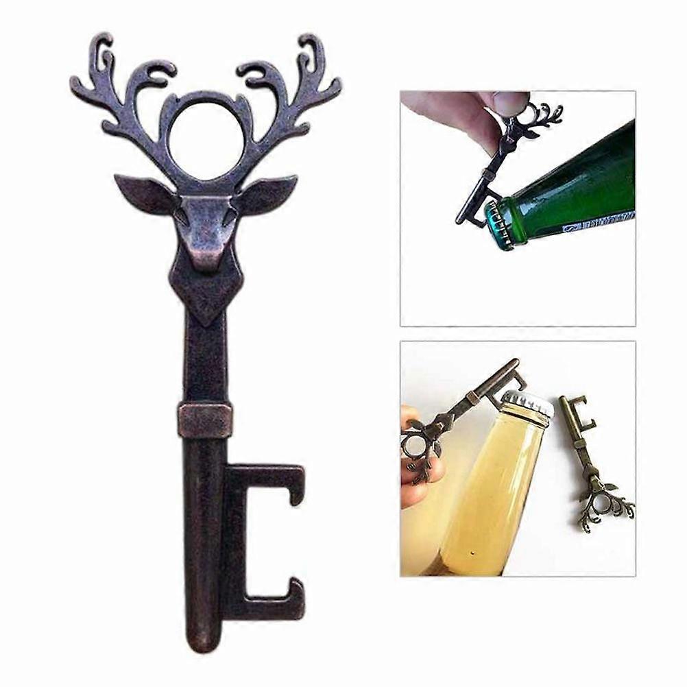 Deer Head Bottle Opener Portable Deer Bottle Opener Retro Key Pendentif
