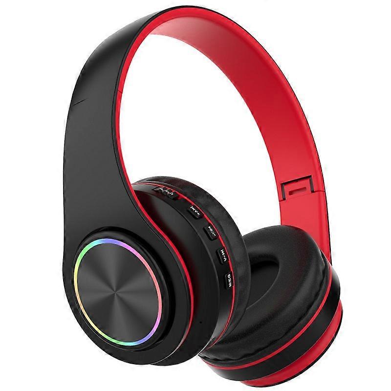 Bluetooth Headset Wireless Luminous Colorful Folding Bass