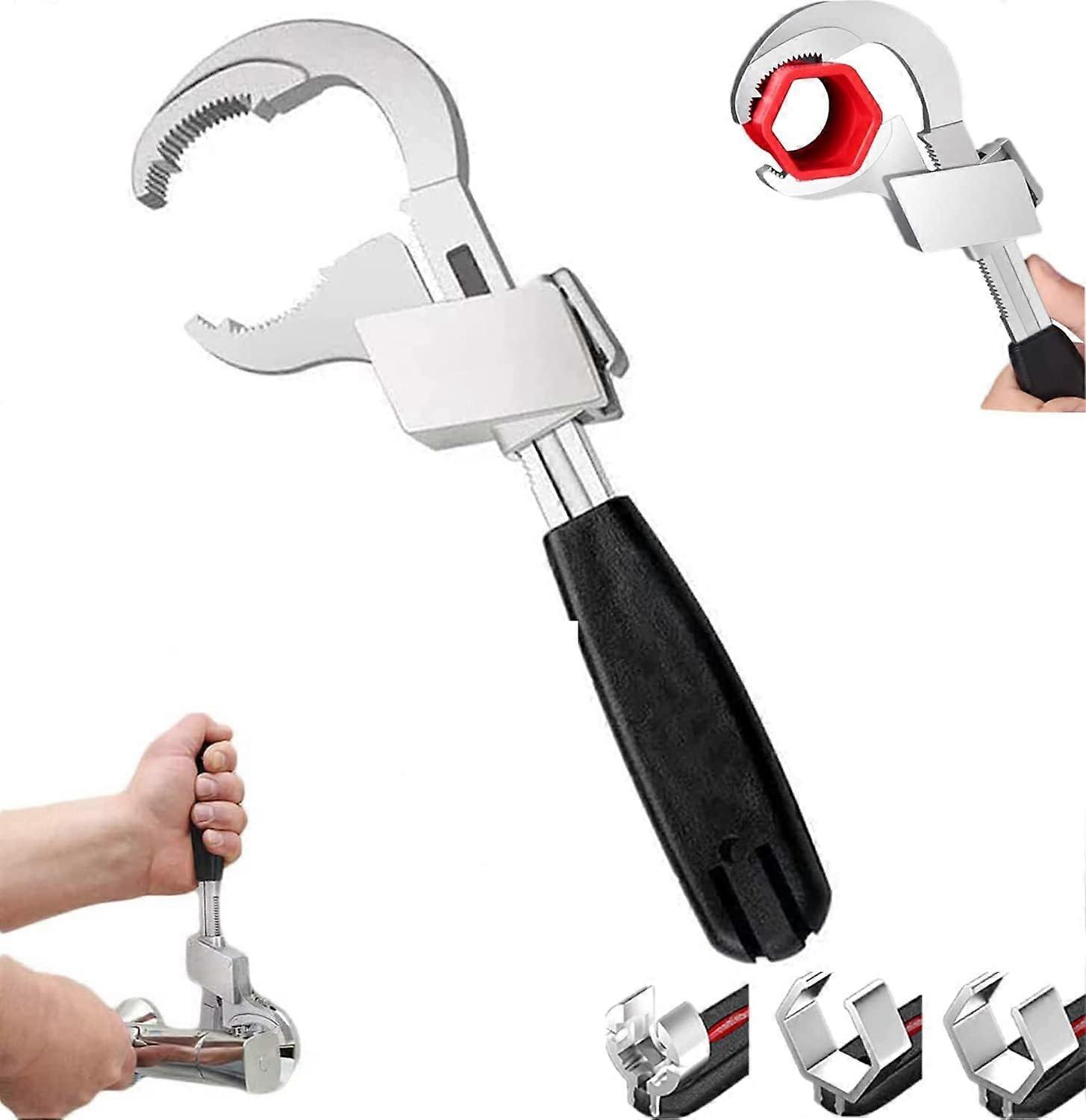 Universal adjustable double-ended wrench--Multi-function wrench for disassembling sanitary ware and repairing pipes