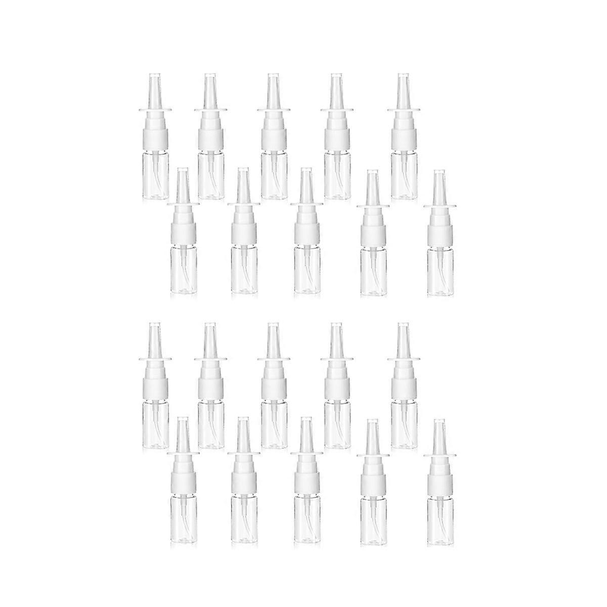 20Pcs Nasal Spray Bottle, 10ML Clear Small Empty Nose Spray Bottle Reusable Fine Mist Sprayers for Travel