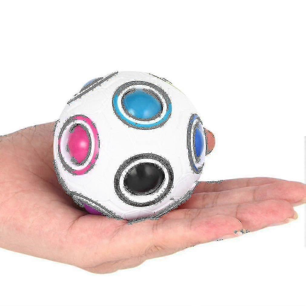 Football Table Rainbow Ball Magic Soccer Rubik's Cube Speed Puzzle Block Balls Educational Learning Toys For Children, 7cm