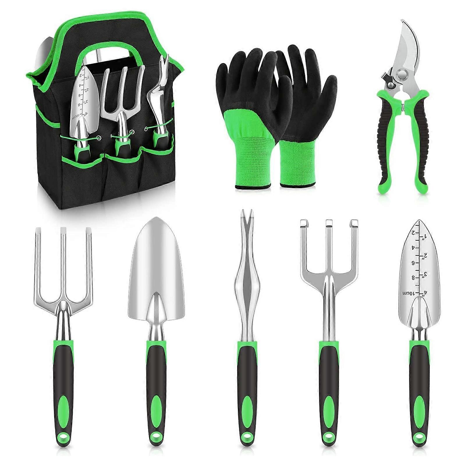 8-Piece Gardening Tool Set with Storage Bag Multi-Purpose Household Planting Supplies for Garden Lover