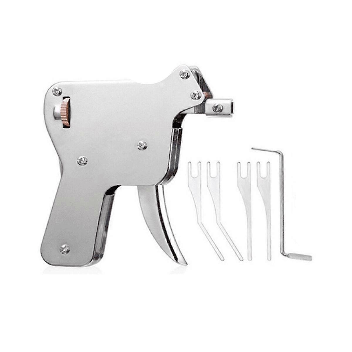 Kit di riparazione per apriporta con chiave, grimaldelli in acciaio inossidabile, attrezzi da fabbro, lucchetto per riparazione serrature argento