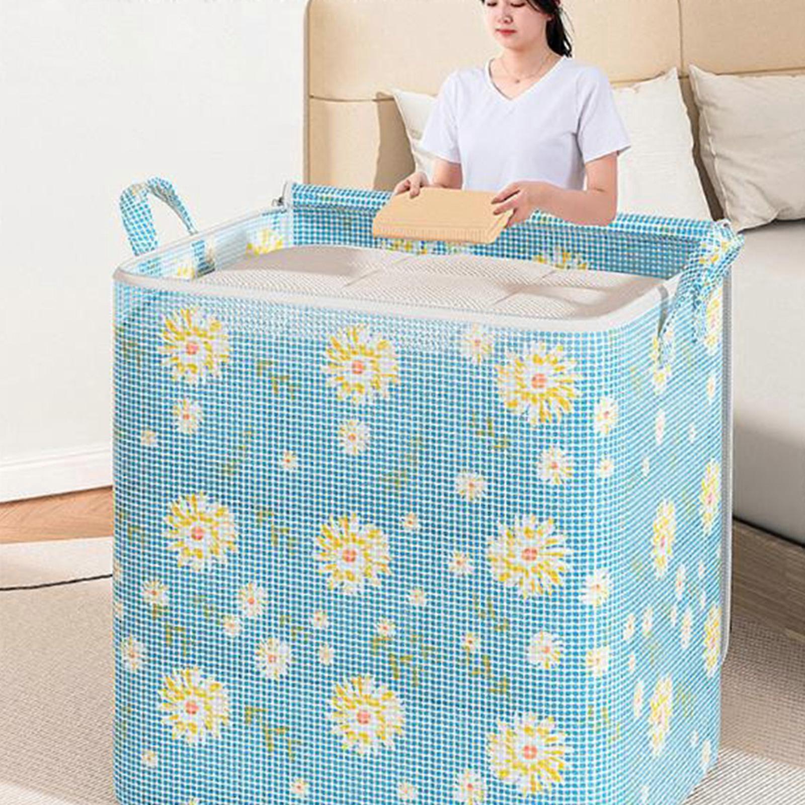 Heavy Duty Storage With Reinforced Handles Transparent And Visible Extra Large Storage Bags For Clothes Tote Bag Thickened Double Zipper For Space Sav