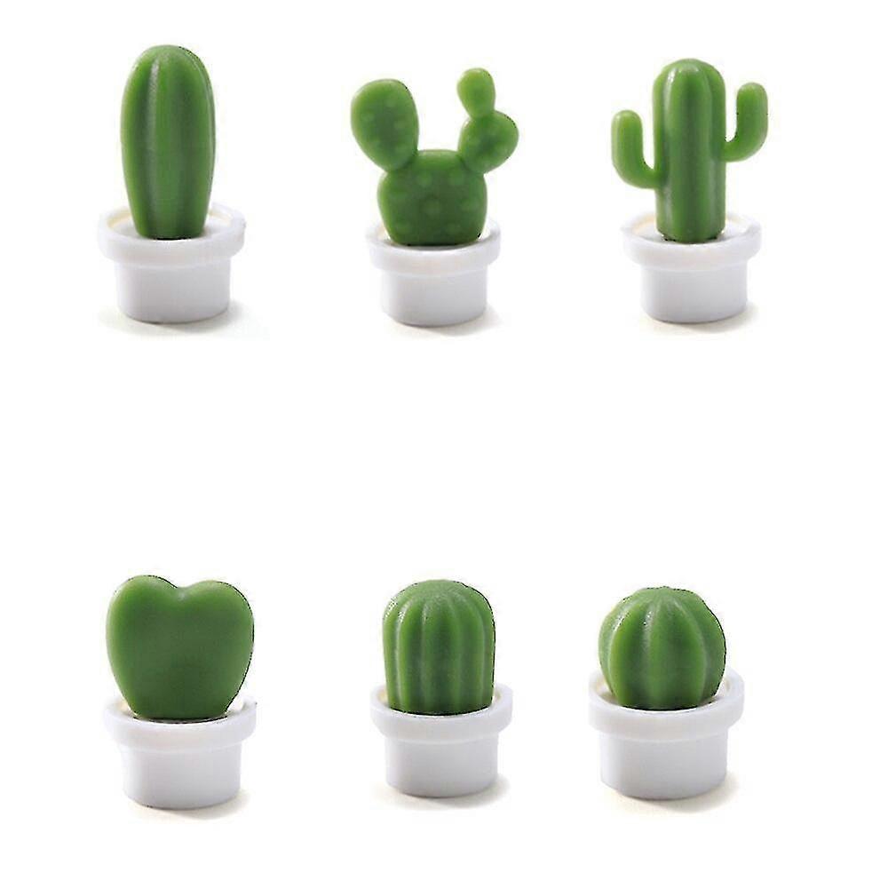 1set Cute Fridge Magnets Succulent Plant Magnet Button Cactu