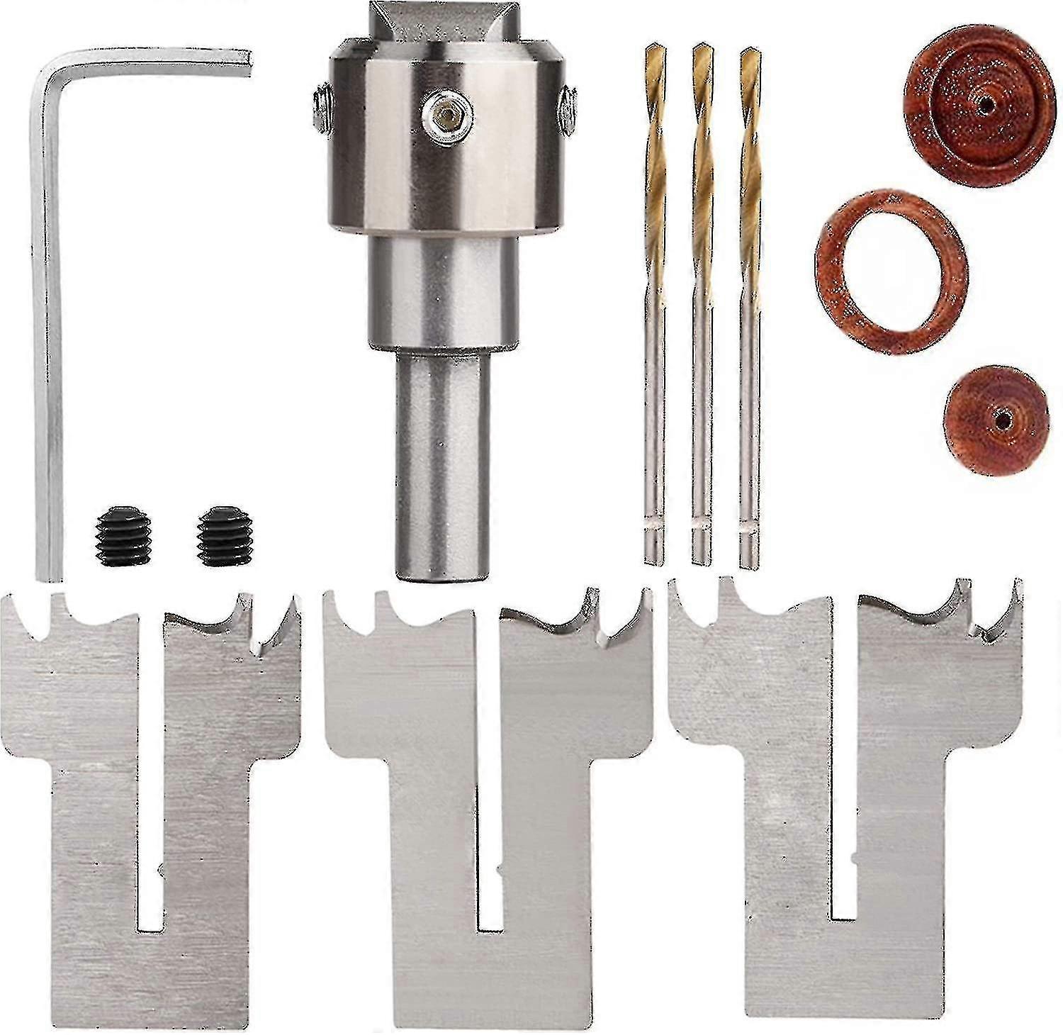حلقة جديدة مجموعة مثقاب ، حلقة خشبية مثقاب راوتر بت مجموعة أدوات النجارة لصنع خواتم خشبية شخصية ومجوهرات (م)