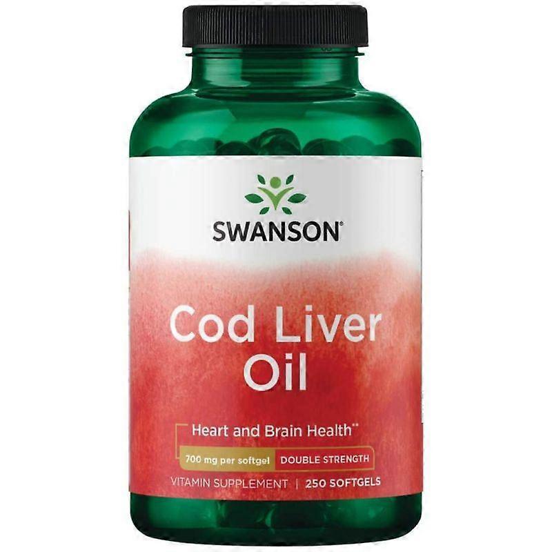 Swanson Cod Liver Oil 700mg Double-Strength Softgels 250