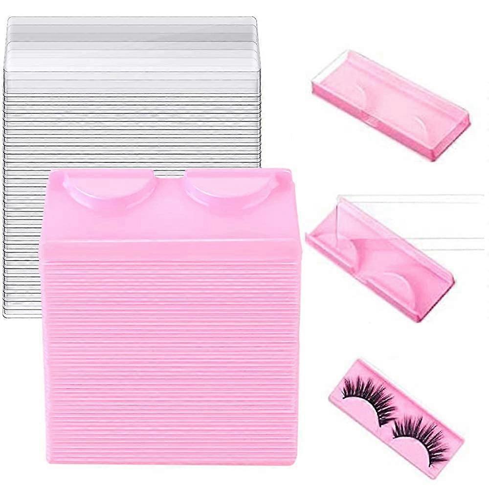 50Pcs False Eyelash Storage Box Empty Storage Box Case Unit Container Empty False Eyelashes Case Plastic