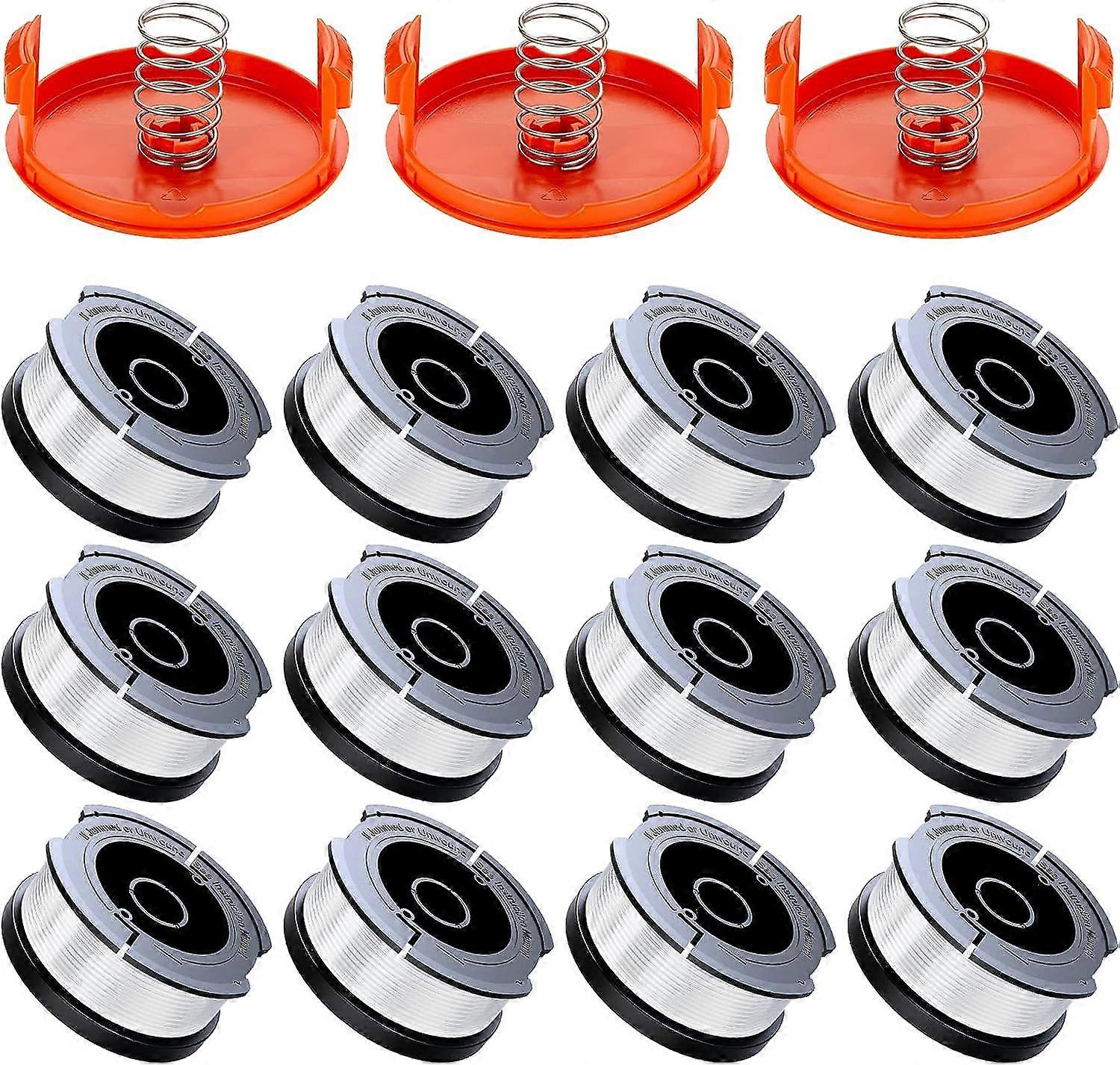Grass Trimmer Spool Compatible with Black Decker Grass Trimmer, A6481 A6485 Pack of 12 Trimmer Thread Spool Compatible with Black Decker Grass Trimmer