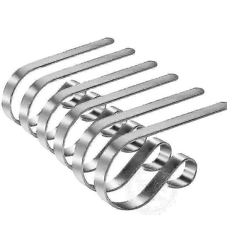 Metal Desk Hanging Decorative Hook (silver) (6pcs)
