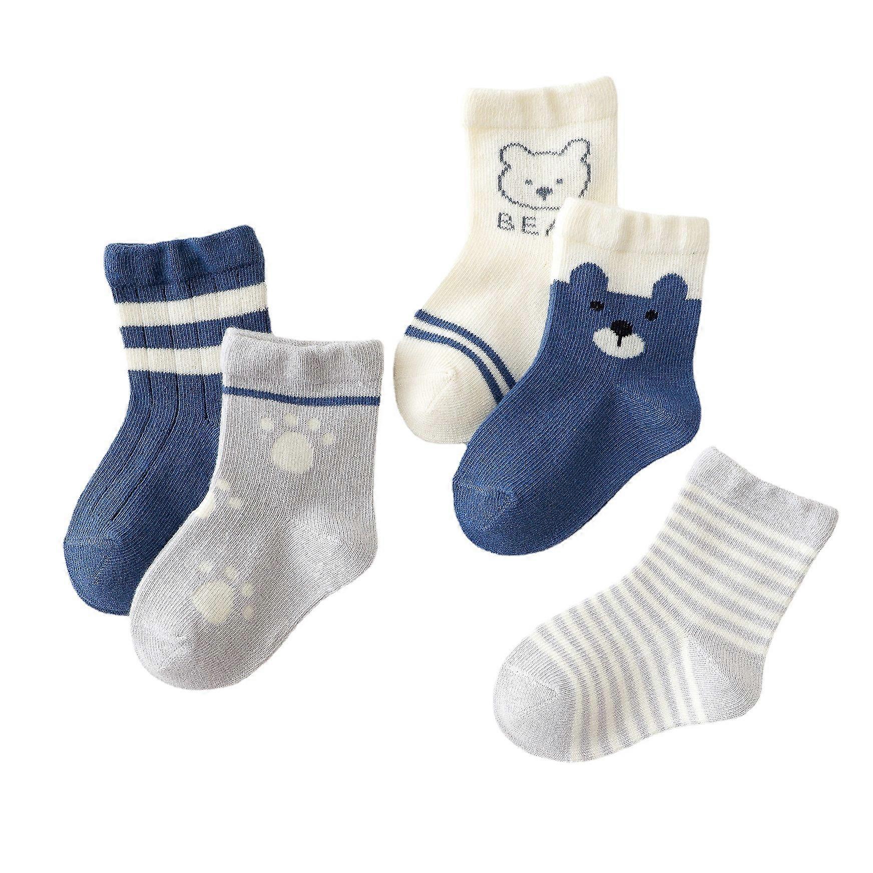 5 Pack Cartoon Baby Boy Infant Sock, Multicolor