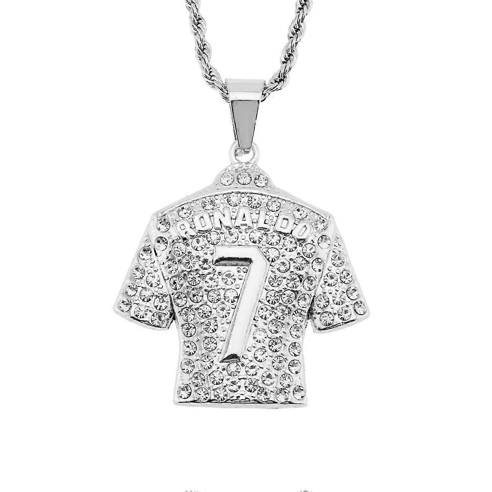 Silver men's jersey necklace, necklace