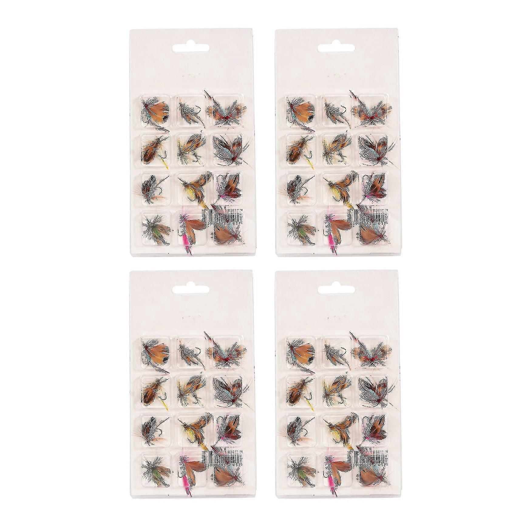 48pcs Fly Fishing Lure Dry Flies Hooks For Carp Trout Winter Pesca