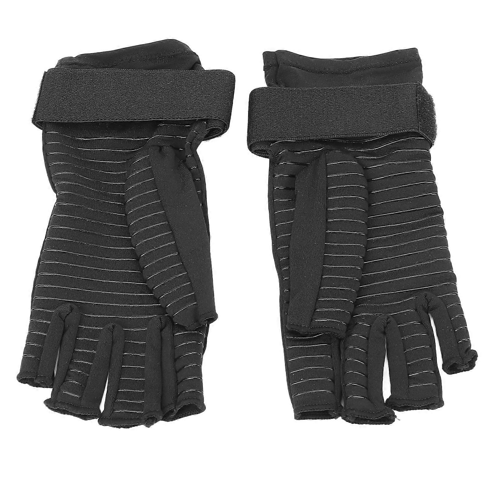 Half Finger Gloves Silicone Anti Slip Arthritis Compression Gloves for Finger Recovery Pain RelievingS