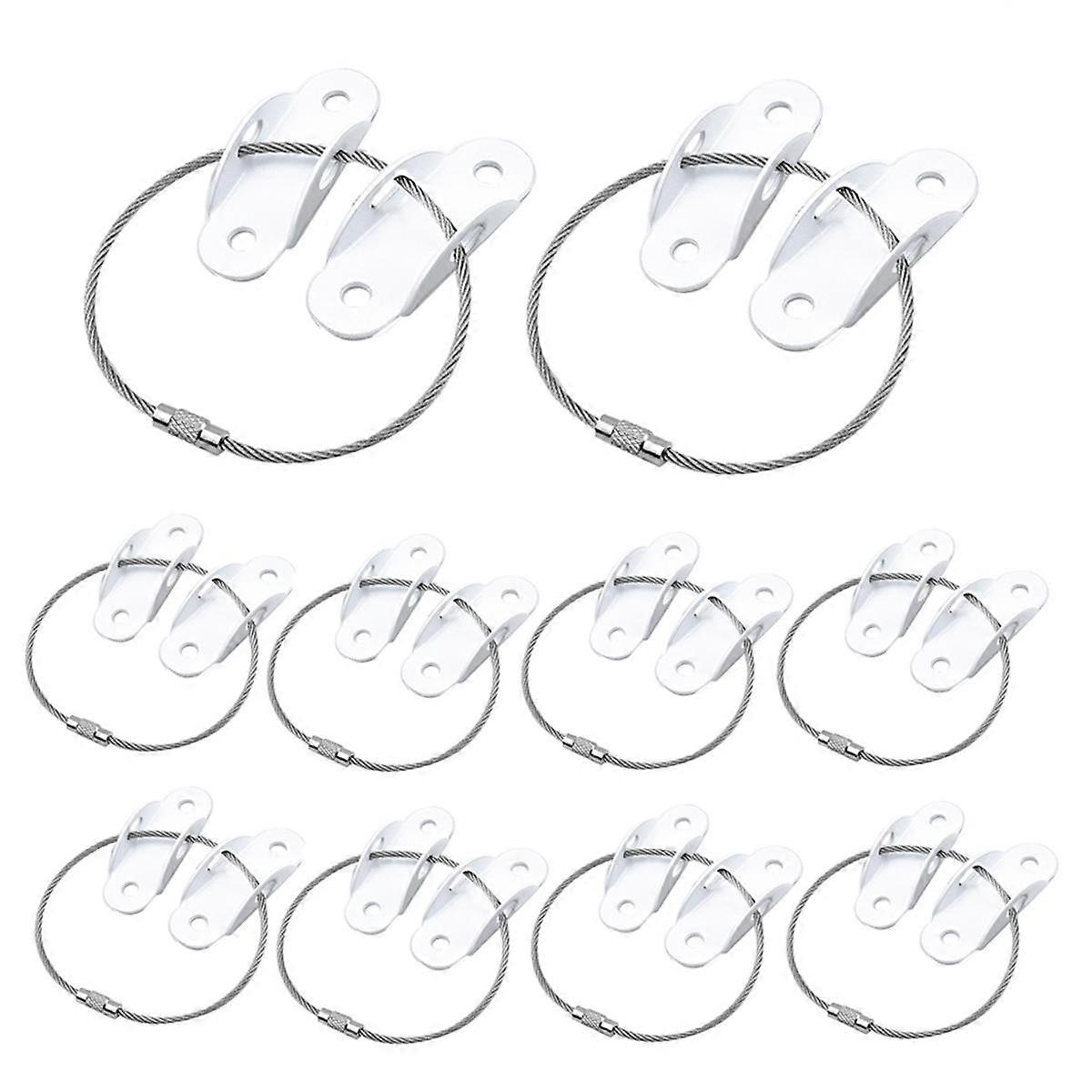 10 Pcs Furniture Anchors , Anti-Tip Metal Children's Furniture Straps, for Cabinet Wardrobe Drawers