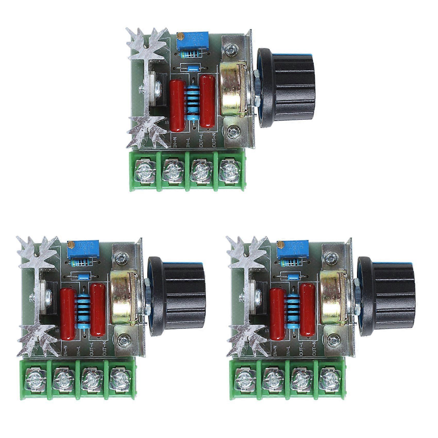3X Regulator of Voltage Controller Speed Dimmer 2000W AC 220V