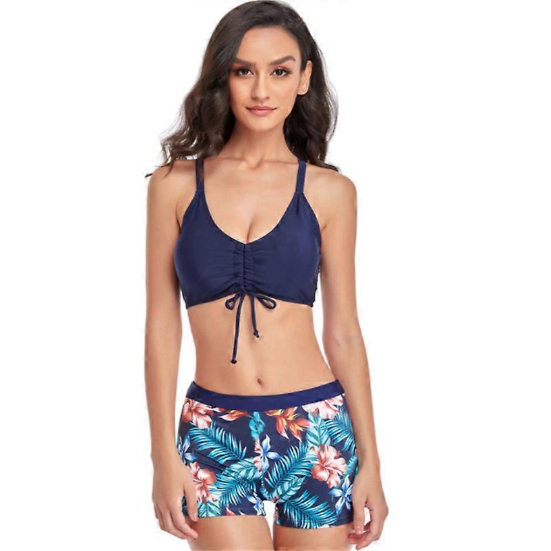 MIMIGO Tankini Bathing Suit Stripe Print High Waisted Tummy Control 2 Piece Swimsuit