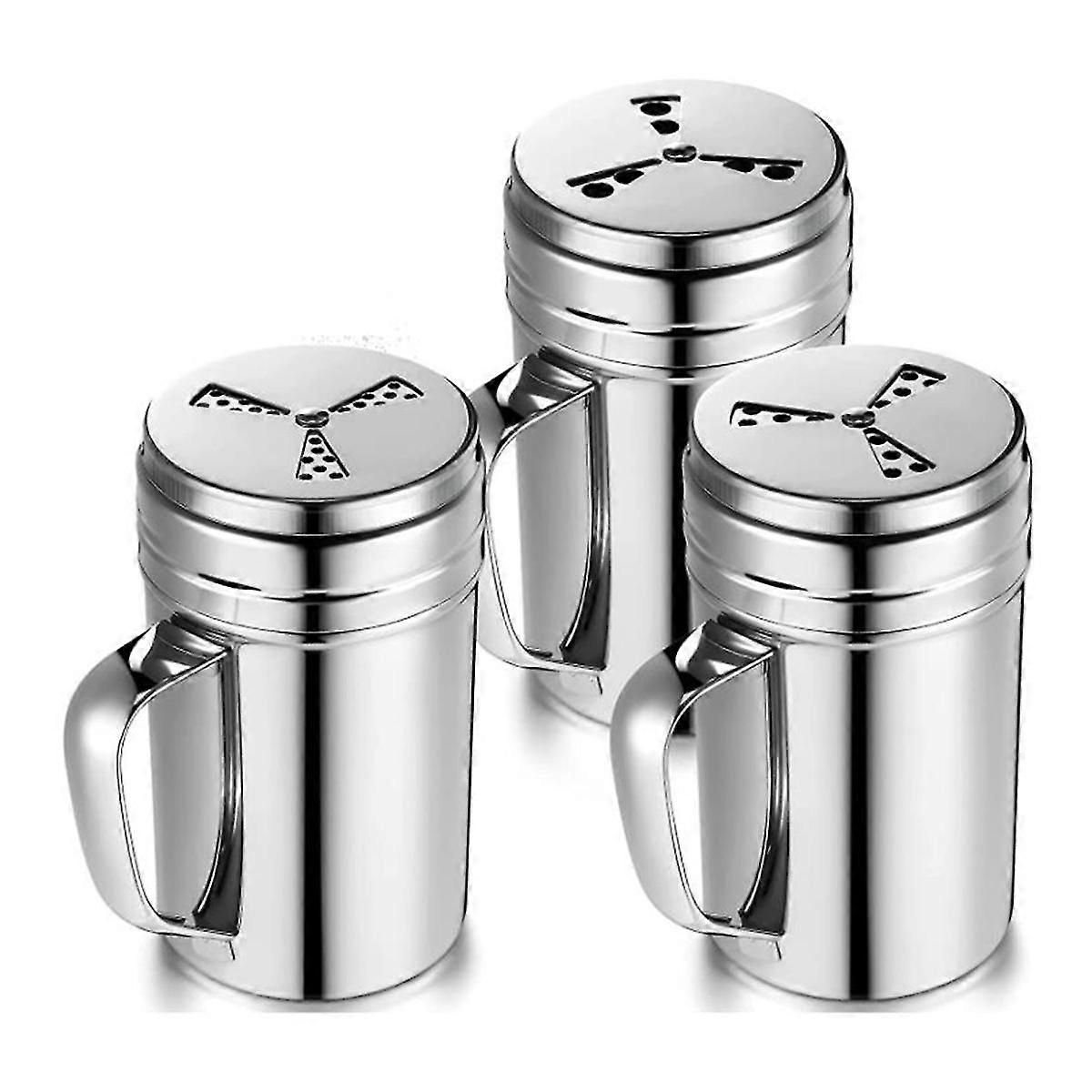 3Pcs Seasoning Bottle with Handle Spice Shaker Multi-Function Seasoning Bottle with Rotating Lid fo