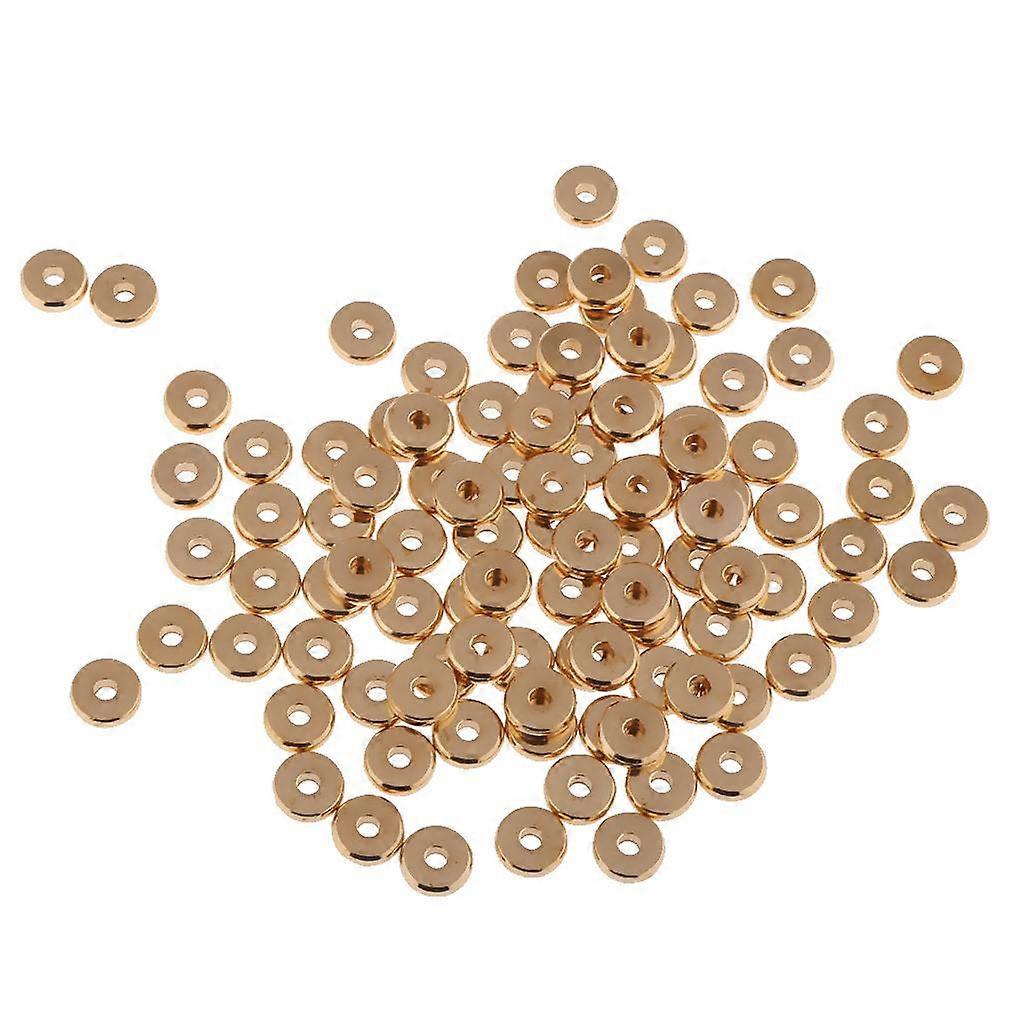 2x 100pcs massief messing disc wasmachine kralen