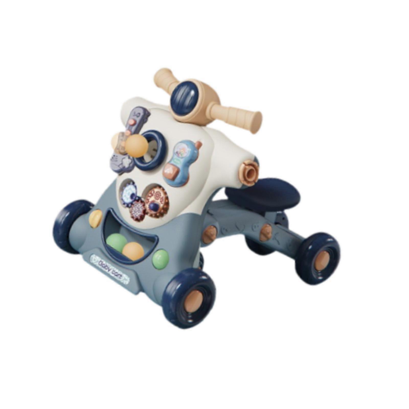 Baby Toddlers Walkers Push Toy Funny Gift Multifunctional Slide Car Blue